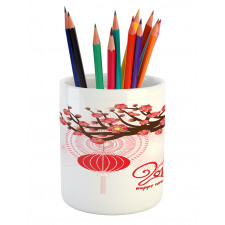 Cherry Branch Lantern Pencil Pen Holder