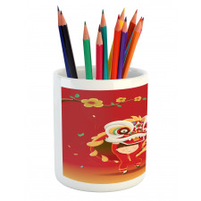 Little Boy Lion Dance Pencil Pen Holder