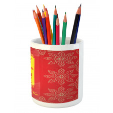 Flower Motifs Pencil Pen Holder