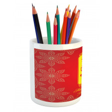 Flower Motifs Pencil Pen Holder