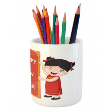 Happy Children Pencil Pen Holder