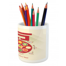 Dinner Pencil Pen Holder