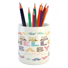 Hello Baby Owls Pencil Pen Holder