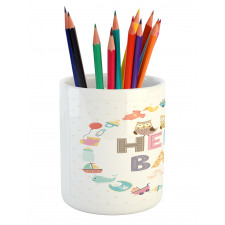 Hello Baby Owls Pencil Pen Holder