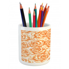 Romantic Love Flowers Pencil Pen Holder