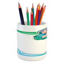 Cartoon Frame Girl Pencil Pen Holder