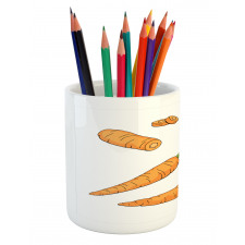 Carrot Pattern Pencil Pen Holder