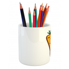 Carrot Drawing Pencil Pen Holder