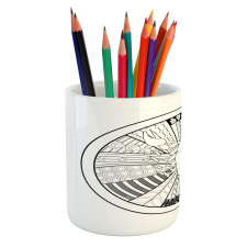 Round Tattoo Art Pencil Pen Holder