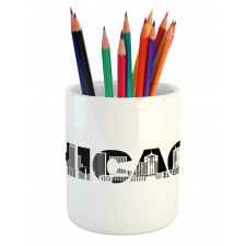 City in Letters Pencil Pen Holder