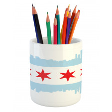 Buildings Flag Pencil Pen Holder