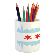 Buildings Flag Pencil Pen Holder