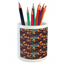 Small Forest Animals Pond Pencil Pen Holder