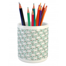 Feline with Rainbow Tail Pencil Pen Holder