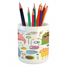 Alien Creatures Pencil Pen Holder