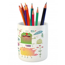 Alien Creatures Pencil Pen Holder