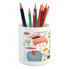 Alien Creatures Pencil Pen Holder