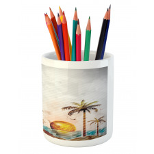 Tropic Landscape Art Pencil Pen Holder