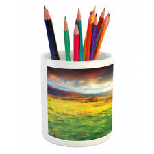 Fall Season Mountains Pencil Pen Holder