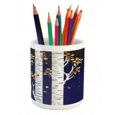 Birch Trees with Foliage Pencil Pen Holder