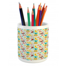 Fruits Abstract Kitchen Pencil Pen Holder