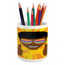 Hippie Man Positive Vibes Pencil Pen Holder