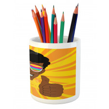 Hippie Man Positive Vibes Pencil Pen Holder