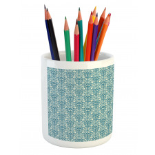 Damask Flowers Pencil Pen Holder