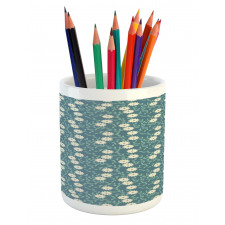 Feminine Flowers Pencil Pen Holder