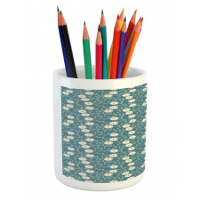 Feminine Flowers Pencil Pen Holder