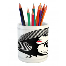 Abstract Glamor Woman Pencil Pen Holder