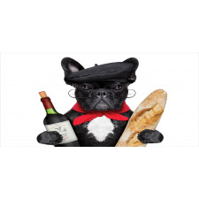 French Dog Red Wine Pencil Pen Holder