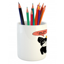 Queen Puppy with Crown Pencil Pen Holder