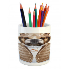 Puppy in a down Vest Pencil Pen Holder