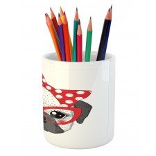 Pin up Retro Female Pet Pencil Pen Holder