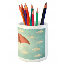 Vintage Cloudy Sky Pencil Pen Holder