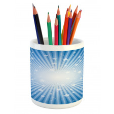 Retro Burst Stars Pencil Pen Holder