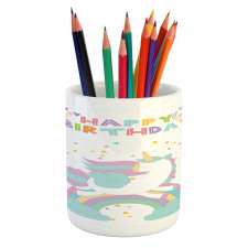 Horse with Rainbow Pencil Pen Holder