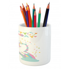 Horse with Rainbow Pencil Pen Holder