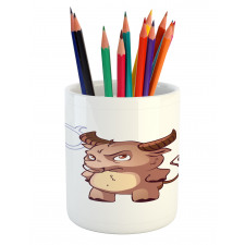 Funny Baby Bull Pencil Pen Holder