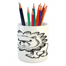 Sketchy Baby Lion Safari Pencil Pen Holder