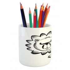 Sketchy Baby Lion Safari Pencil Pen Holder