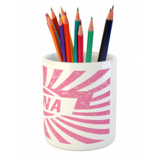 Retro Style Girls Name Pencil Pen Holder