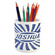 Navy Blue Worn Look Pencil Pen Holder