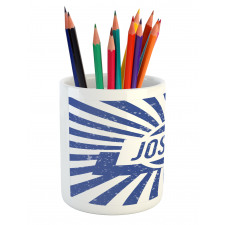 Navy Blue Worn Look Pencil Pen Holder