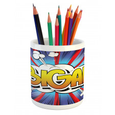 Comic Book Female Name Pencil Pen Holder