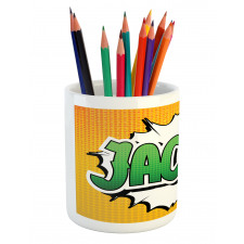 Male Name Comic Burst Pencil Pen Holder