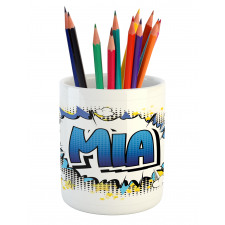 Feminine Name Comic Art Pencil Pen Holder