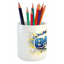 Youthful Teen Comic Book Pencil Pen Holder