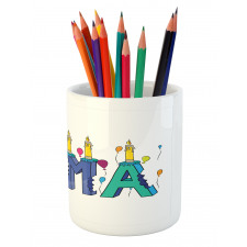 Popular Colorful Name Pencil Pen Holder